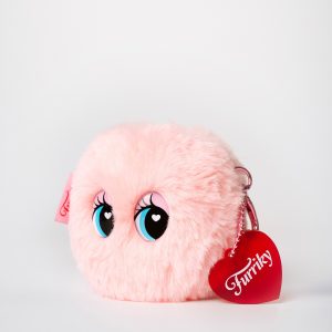 FURRIKY Glow Pink Furry Pouch Keyring