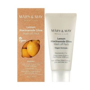 MÁRY & MAY Lemon Niacinamide Glow Wash off Pack (Tube)