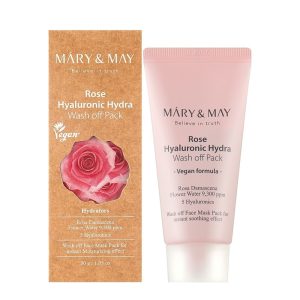 MÁRY & MAY Vegan Rose Hyaluronic Hydra Wash off Pack